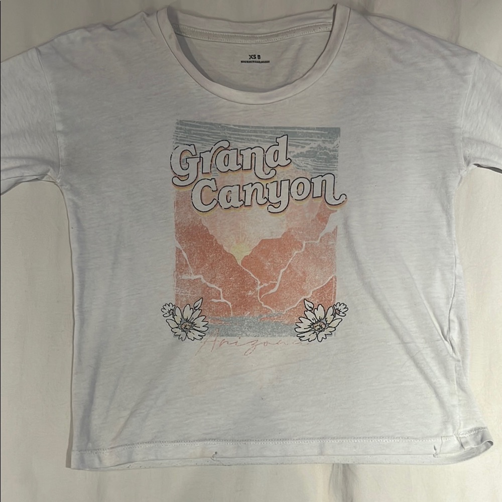 Grand Canyon Girls White Graphic Tee